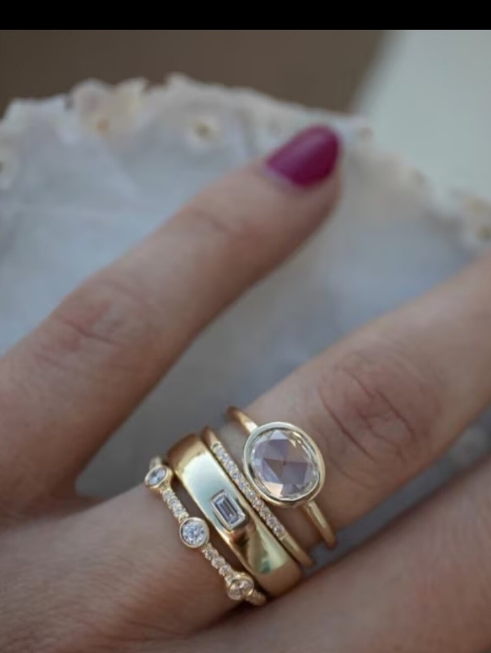 18kt Gold Plated Ring Set